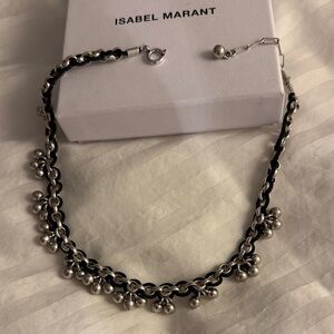 Isabel Marant Black and Silver Beaded Necklace